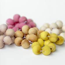 Swoon Studio Naturally Dyed Beads Wooden Beads Naturally Dyed Wood Beads