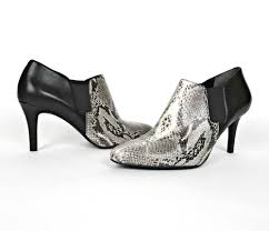 Black And White Snakeskin Booties Pin On Happy Shoe Hunting