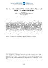Personal finance, corporate finance, and public finance all fall under the umbrella of this broad finance is a broad term that describes activities associated with banking, leverage or debt, credit. Pdf The Meaning And Concept Of Financial Education In The Society Of Economic Changes