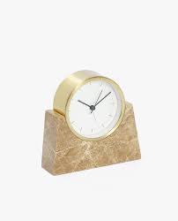 Tabletop Clock With Marble Stand Tabletop Clocks Clock Decorative Accessories