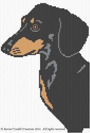 crochet patterns dachshund dog graph afghan pattern chart