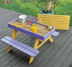 Children S Picnic Table With Lift Off Top And Sandbox Below Kids Picnic Table Kids Picnic Wood Projects