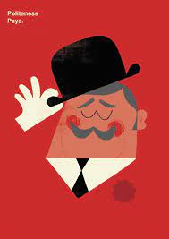 Politeness Pays Illustration Retro Illustration Character Illustration