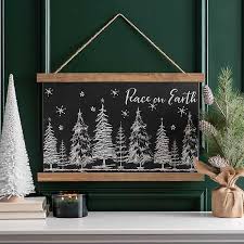 Charcoal Peace On Earth Wall Plaque Kirklands Christmas Wall Decor Holiday Wall Decor Christmas Wall Art
