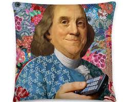 Benjamin Franklin Firefighter Art: Humorous Political Decor Poster  (unframed)