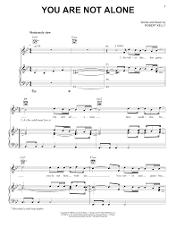 I m facing the fear of death, will god help me? Michael Jackson You Are Not Alone Sheet Music Download Printable Pop Pdf Score How To Play On Piano Solo Sku 170198