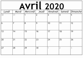 Calendrier Avril 2020 A Imprimer Pdf Nosuvia Com In 2020 Calendar Template Printable 2021 Calendar