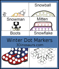 Dot a dot printables that teach letters and numbers. Winter Pack Extra Dot Markers 3 Dinosaurs