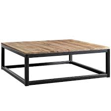 If you want it to look vintage, distressed and like it's been in a war zone then beat up the wood and 4x4s. Attune Large Coffee Table Brown Modway Target