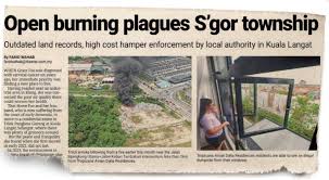 open burning in Kuala Langat ...