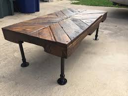 The legs come with a matte black finish, and can be painted to match. Rustic Pallet Coffee Table With Pipe Legs Pallet Furniture Plans