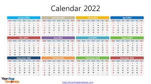 Calendar australia offers free printable calendars for any year and any month. Printable 2022 Calendar Monthly Template Free Powerpoint Template