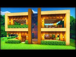 In minecraft rustic house tutorial below Minecraft Wooden Modern House How To Build A Cool Modern House Tutorial Youtube Modern Minecraft Houses Minecraft Houses Survival Minecraft Wooden House