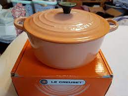 Jan 5, 2019 12:19 pm 13. Le Creuset Peach Dutch Oven 20 Cm 2 75 Quarts See Pics From Factory Imperfections Offers Welcomed Le Creuset Dutch Oven Le Creuset Cookware Le Creuset
