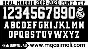 James rodriguez, ronaldo, bale, and other football stars will use this font on their. Free Soccer Font Real Madrid 2019 20 Football Font Free Download By M Qasim Ali M Qasim Ali Sports Templates For Photoshop