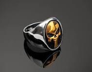 Anillo de cabeza de calavera para hombre, joyería de acero inoxidable,  exagerada, estilo retro, cabeza fantasma
