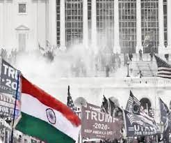 #indian_flag #national_flag फहरता हुआ तिरंगा. Indian Flag Waved In The Middle Of Mob At The Attack On Us Capitol Building The News Minute
