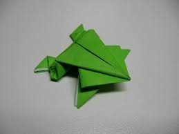 Start with a rectangular sheet of paper, white side up. Papercraft Frog Mel S Incredible Jumping Origami Frog Mostlymagic Printable Papercrafts Printable Papercrafts