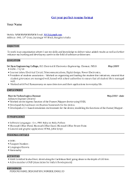 Able to meet strict deadlines. Sample Resume For Engineers In India