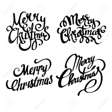 Christmas soul is a friendly, fresh, rich, and beautiful handwritten font. Christmas Banners Merry Christmas Handwritten Calligraphy Font Royalty Free Cliparts Vectors And Stock Illustration Image 75108087