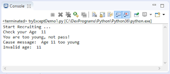The try statement works as follows. Python Exception Handling