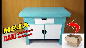 Maybe you would like to learn more about one of these? Membuat Meja Belajar Dari Kardus Bekas Table From Cardboard Youtube