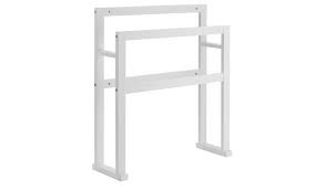 Protective through storage and transit, the new packaging design also allows for installation prior to removal. Buy Argos Home 4 Rail Wooden Freestanding Towel Stand White Towel Rails And Rings Argos