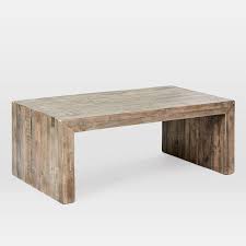 Unfinished pine sofa table with bottom shelf #solidwood #livingroom #unfinished. Emmerson Reclaimed Wood Coffee Table