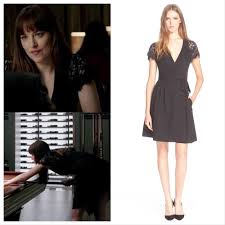 Nwt Aso Anastasia Steele Fifty Shades Women Dvf Elizabeth Black Wrap Dress Sz 6 Dianevonfurstenberg Black Wrap Dress Anastasia Steele Outfits Anastasia Steele