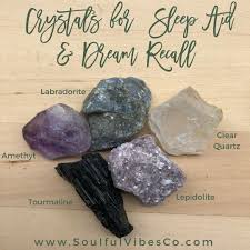 Sleep Aid Dream Recall Crystal Set Crystals For Sleep Healing Gemstones Crystals Crystals