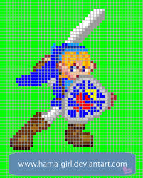 8 bit character grid link pixel art 2 grid by. Link By Hama Girl On Deviantart