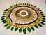 Diwali Rangoli With Flowers And Leaves