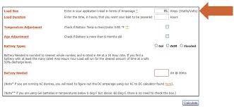 Sizing A 12 Volt Battery To A Load Calculator Batterystuff