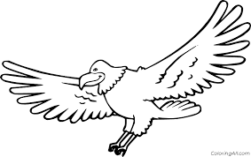 Printable bald eagle coloring pages for kids. Cartoon Eagle Flying Coloring Page Coloringall