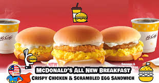 Wake up to easy mornings with the delicious taste of mcdonald's breakfast. Mcdonald S Launches New Crispy Chicken Scrambled Egg Sandwich Breakfast Egg Lovers Favorites Everydayonsales Com News