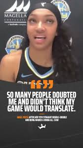 Angel Reese was emotional after her 11th straight double-double and being  named a WNBA All-Star 🥹 (🎥: Chicago Sky)