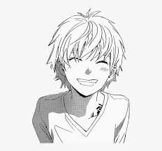 How to draw using one pencil in 2b anime drawing tutorial for beginners. Clip Download Boys Drawing Smile Anime Boy Smiling Drawing Png Image Transparent Png Free Download On Seekpng