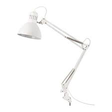 Ikea Tertial Work Lamp 32 Adjustable Multi Joint Spring Swing Arm Clamp Clip On Led Bulb Included Black Amazon Com Work Lamp Lamp Desk Lamp