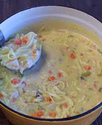 Complete instruction to show you how to make she only took twenty minutes to prepare it, much quicker than most of the western style creamy soup. Creamy Chicken Noodle Soup My Country Table