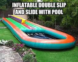 Inflatable Double Slip And Slide With Pool For Keller Family Fun Fest Perhaps Who S With Me Backyard Fun Water Slides Summer Fun