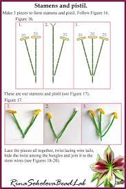 Pdf Pattern French Beaded Amaryllis Pdf Flower Pattern Etsy Beaded Flowers Patterns Pdf Flower Pattern French Beaded Flowers