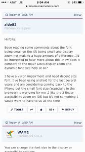 Two apple experts show you how to increase the font size on an iphone. Xr Font Size Macrumors Forums