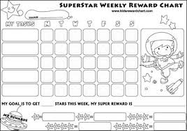 Free Downloadable Reward Charts Reward Chart Kids Kids