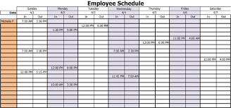 At the end of each week, all crews move down to the next week in the cycle (or return to week 1). 26 Free Employee Work Schedule Templates Word Excel