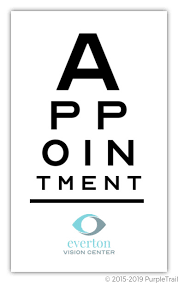 Eye Chart Appointment Card