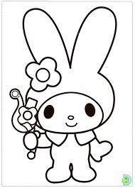 Yet 2010s girls adore hello kitty ! My Melody Coloring Page Dinokids Org