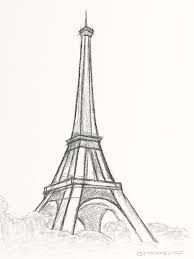 70 Easy And Beautiful Eiffel Tower Drawing And Sketches Eiffel Tower Drawing Art Drawings Simple Beautiful Drawings