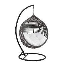 We like its design and quality. Modway Garner Outdoor Patio Wicker Rattan Teardrop Swing Chair In Gray Hammock Town