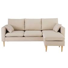 3 4 Sitzer Ecksofa Beige Joey Maisons Du Monde Sectional Sofa Beige Modular Sectional Sofa Modular Sofa