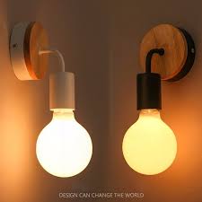 Modern Wall Lamps Sconces Living Room Wooden Restaurant Bedroom Decorative Wall Lights Lamparas Home Ligh Modern Wall Lamp Vintage Wall Sconces Metal Wall Lamp